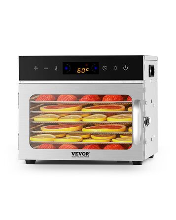 Електричний сушильний автомат VEVOR з 10 нержавіючих чаш, 1000 Вт: для м'яса, фруктів, овочів, трав, собачих ласощів