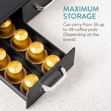 Тримач для капсул кави Navaris - органайзер для капсул Nespresso та інших стандартних розмірів - чорний