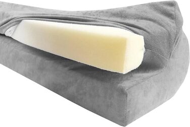 Захист для ліжечка дитячого: бортик-подушка від випадання (Сірий, 50 см)