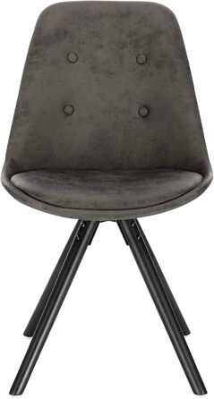 Стільці для їдальні WOLTU, кухонні стільці, скандинавський дизайн, стільці для туалетного столика, крісла для відпочинку, м'які стільці, ретро дизайн, сіре забарвлення, комплект з 2 шт.