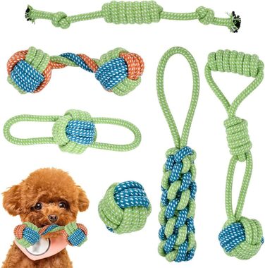 Набір іграшок для собак BUYGOO, 6 шт. , для маленьких і великих собак, нерозбірні, догляд за зубами