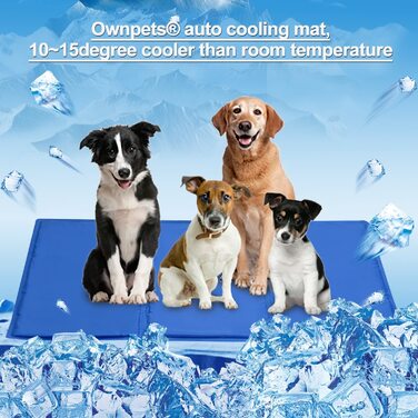 Охолоджуючий килимок Ownpets 100x60 см для собак/кішок, нетоксичний, синій L