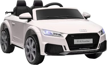 Дитячий електромобіль HOMCOM 12V з пультом, LED, USB/MP3, для дітей 3-5 років, білий