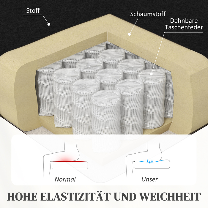 Крісло-релакс HOMCOM, крісло для телевізора з регульованою спинкою та підставкою для ніг, м'яке, чорне