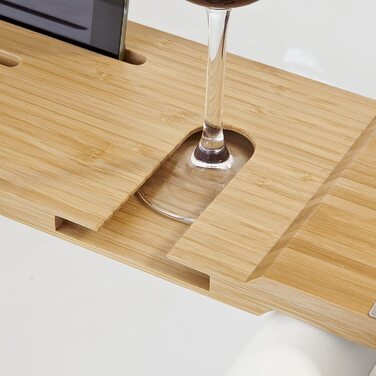 Підставка для ванни SoBuy® FRG104-N 70см: органайзер для ванни, тримач для iPad та мобільного телефону