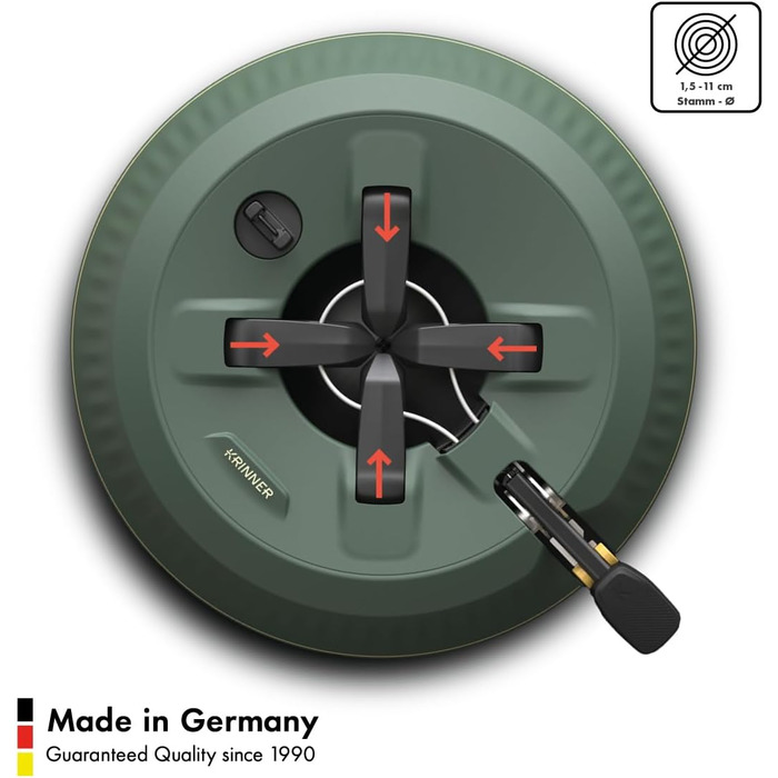 Підставка для ялинки KRINNER X-Series X-240 з педаллю та резервуаром 3 л (до 2,4 м), Made in Germany