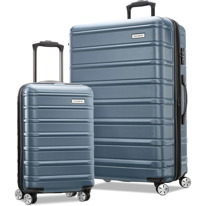 Комплект багажу Samsonite Omni 2 з твердою стороною з обертовими котушками (2 предмети, ручна поклажа/середній, грифель, синій)