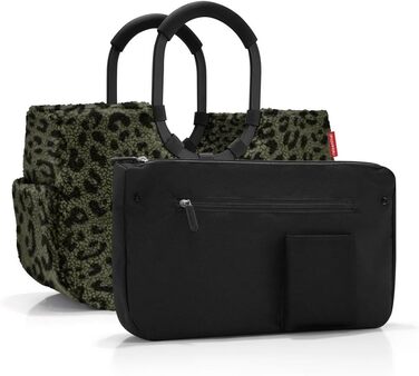 Сумка-шопер Reisenthel Loopshopper Teddy Leo Olive – з міцних перероблених PET-пляшок, практичні кишені