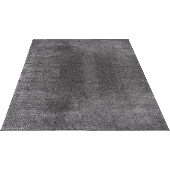 Килим Relax Пухнастий килим з коротким ворсом, протиковзкий, миється, супер м'який, антрацит, 80x150 см