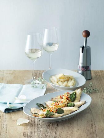 Мельниці для солі та перцю Kuhn Rikon Ratchet Grinder з регульованою керамічною жорна (нержавіюча сталь)