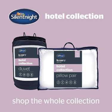 Розкішні подушки Silentnight Hotel Collection, 2 упаковки, готельна якість з елегантною окантовкою та м'якими чохлами для тих, хто спить на спині, спереду та на боках, гіпоалергенні та придатні для машинного прання, білі 2 предмети (упаковка з ук) Колекці