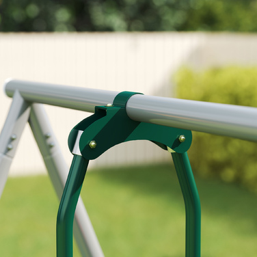 Комплекс для ігор 5-в-1 з гіркою, регульованою по висоті, з сітчастою гойдалкою, розміром 382x196x203 см, багатокольоровий