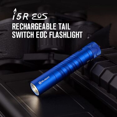 Маленький Світлодіодний ліхтарик OLIGHT I5R EOS USB акумуляторна холодна Біла Ручна лампа 350 люмен 64 метри і 37 годин роботи з заднім перемикачем потужна вулична лампа EDC для піших прогулянок і кемпінгу (червоний) (синій)