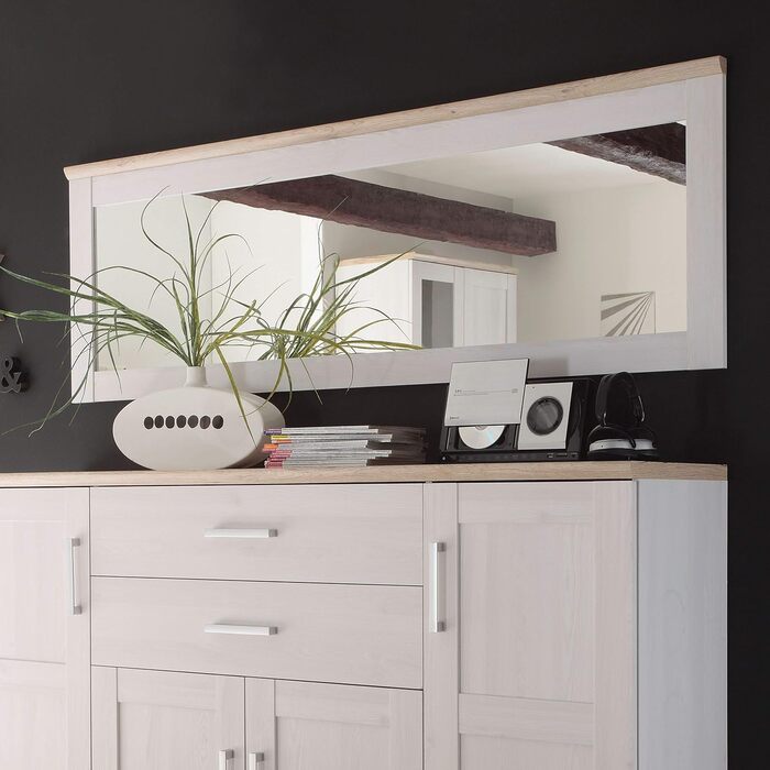 Комод-тумба Stella Trading ROMANCE з ламінату Сібіу Ларч / Дуб Сан Ремо - стильний комод у сільському стилі з великим об'ємом для вітальні - 186 x 100 x 46 см (Ш/В/Г)