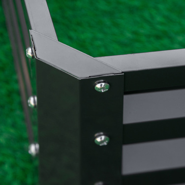 Гардiнний ящик для рослин з металевим корпусом, сірий, 120 x 120 x 30 см