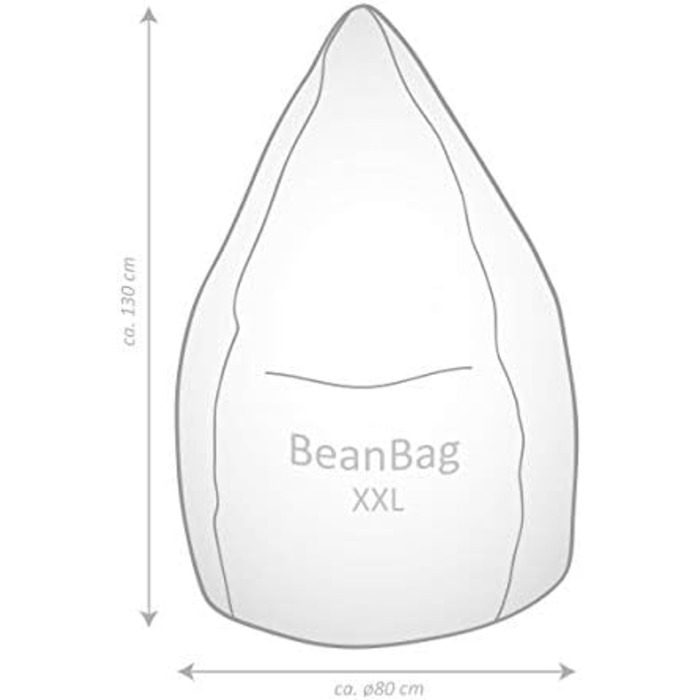 МІСЦЕ СИДІННЯ тільки від MAGMA Beanbag Easy XXL приблизно 300 літрів антрациту