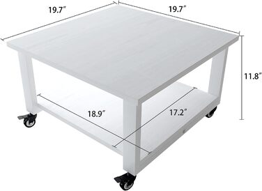 Підставка для принтера Natwind, 50x50x32 см, 2 яруси, з полицею для паперу, на колесах, для дому та офісу