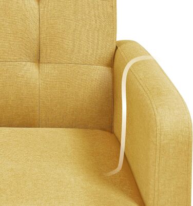 Крісло-мішок Yaheetech з підлокітниками, жовте, з поліестеру, 136 кг, для вітальні