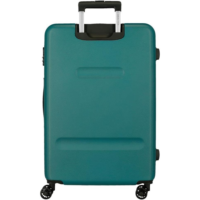 Чемодани Roll Road Flex з ABS-пластику, кодовий замок, 4 колеса, ручна поклажа (набір 2 шт., зелений)