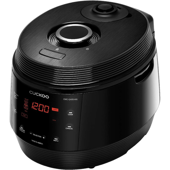 Мультиварка CUCKOO CMC-QAB549S Premium 8-в-1 ICOOK Q5 чорного кольору, 10 режимів