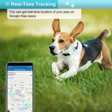 Трекер для собак без підписки з безкоштовним додатком, GPS-шукач з нашийником для собак, водонепроникний IP66 GSM GPRS-трекер (TK911Pro)