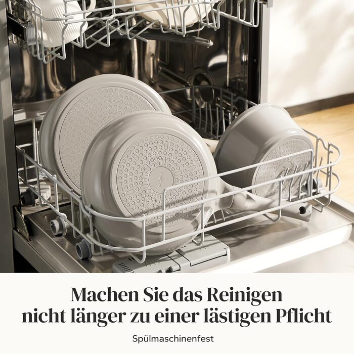 Набір каструль Redchef Keramik Induktion, 11 предметів, з кришкою, нержавіюча сталь, сірий