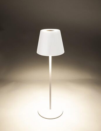 Торшер SCHWAIGER OTL200: LED-лампа, нічник, садовий світильник, RGB, сенсорне керування, акумулятор, диммування, тепле світло, IP44 (білий)