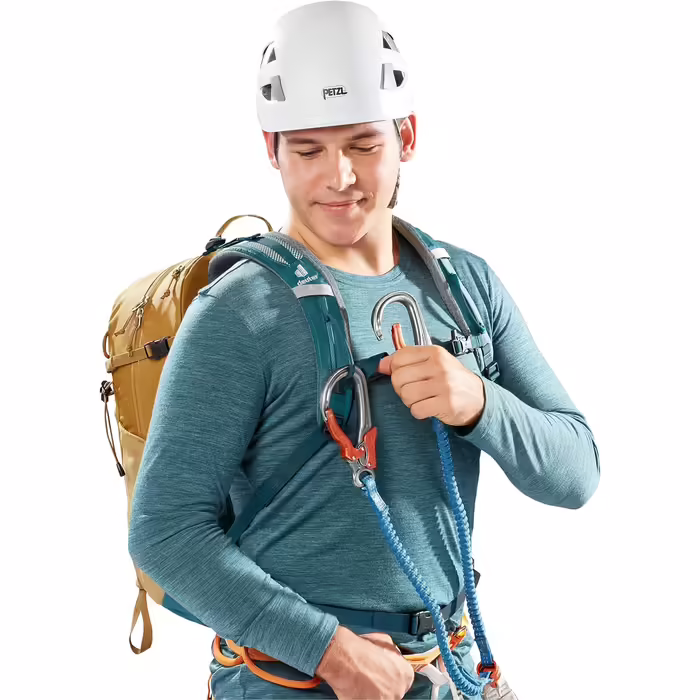 Рюкзак для туризму та альпінізму Deuter Trail 25 л, мигдаль/синій, для скелелазіння та походів