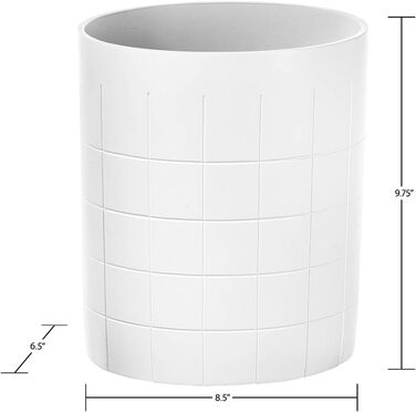 Набір аксесуарів для ванної кімнати, 6 предметів: дозатор для мила, тримач для зубних щіток, стакан, мильниця, тканинна накладка та сміттєвий бак. Сучасний дизайн
