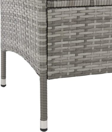 Лавка садова SVITA Chicago з ротангу поліратан для саду сіра