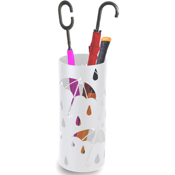 Підставка для парасоль під вхідну зону, вільно стояча, кругла металева, органайзер для парасоль, для дощовиків, тростинок, декору дому/офісу, вміщує 4-5 парасоль