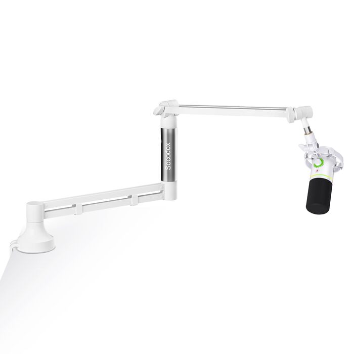 Мікрофонний стійкий кронштейн Low Profile для Blue Yeti, подкастингу та геймінгу, білий - до 2 кг, адаптери 3/8