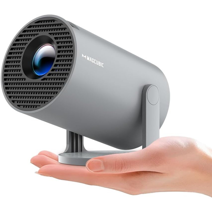 Портативний проєктор Mini Beamer 4K з Android 11: Smart, електричний фокус, WiFi 6, BT 5.0, Full HD 1080P, 260ANSI, корекція трапеції, 5W динамік (сірий)