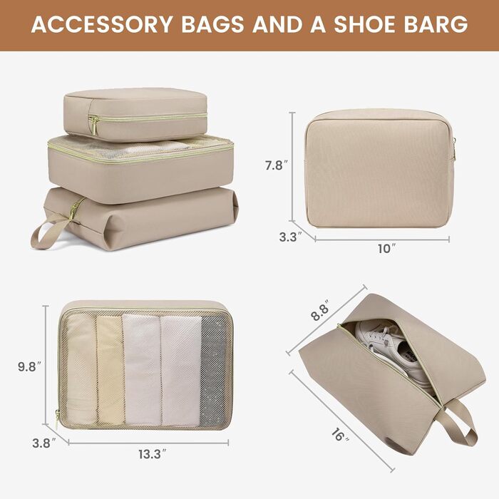 Рюкзак для ручної поклажі LOVEVOOK 40L: жіночий туристичний рюкзак, валіза-рюкзак, рюкзак для ноутбука, водонепроникний, з кульбасою, для подорожей та бізнесу (20 дюймів, Бежевий хакі)