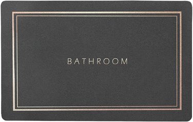 Супер вбираючий килимок для підлоги, швидковисихаючі Килимки для ванної, вбираючі домашні Килимки для ванної, нековзні гумові підлоги, легко миються, простий килимок для ванної (50 * 80 см, темно-сірий)