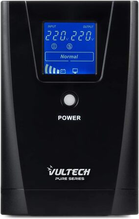 ДБЖ Vultech 1000 ВА Pure Line Interactive з чистою синусоїдою та РК-дисплеєм (серія Pure, 1500 ВА 1200 Вт)