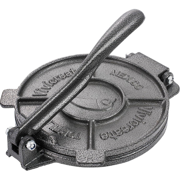 Прес для тортилій з чавуну Vivicreate, 19,1 см. Прес для тіста, роті, мексиканської кухні