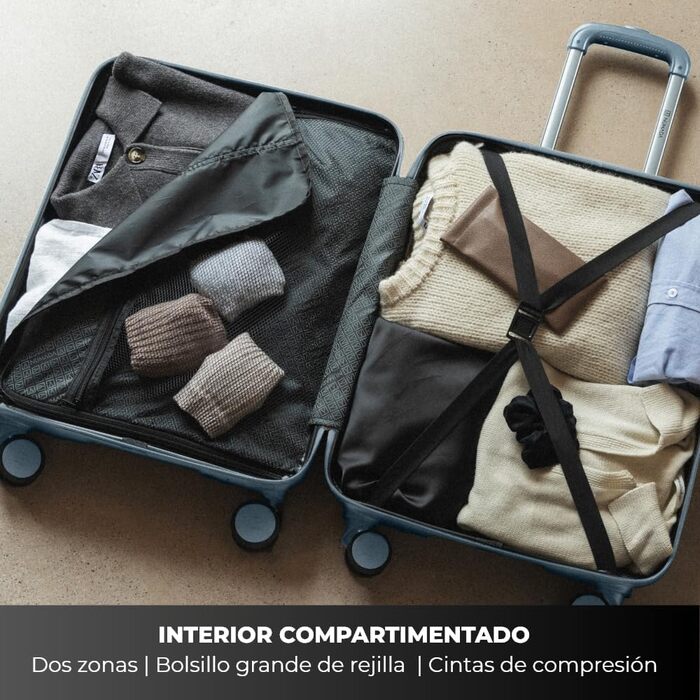 Набір валіз NUMADA Upfly T10 ABS: 3 шт. (55x40x20, 66x44x26, органайзер). Надійний та зносостійкий багаж