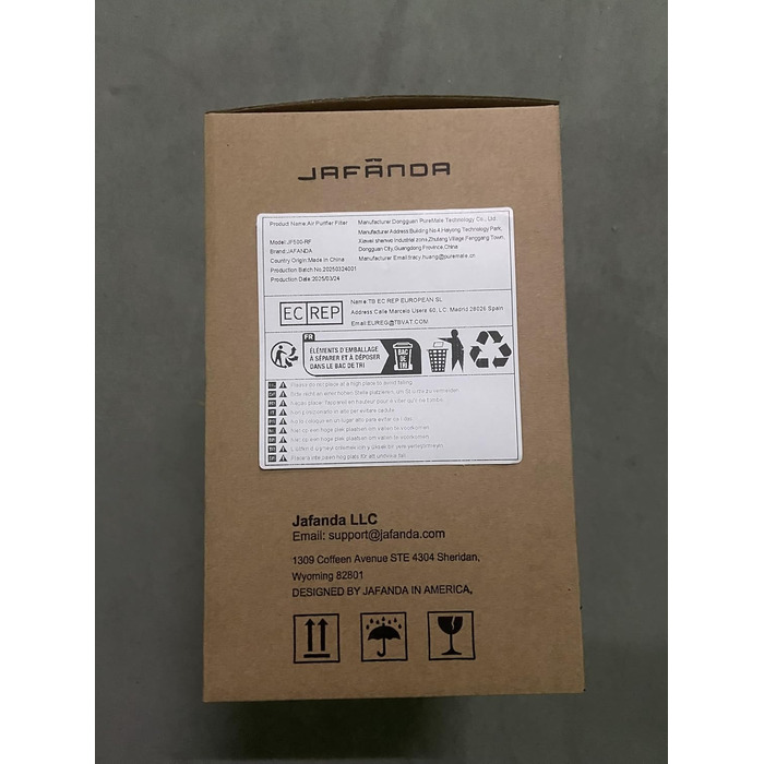 Повітряочисник Jafända HEPA для алергіків з аромадифузором та фільтром з активованого вугілля, видаляє 99,97% цвілі, пилу, пилку. Повітряочисник CADR 268 м³/h