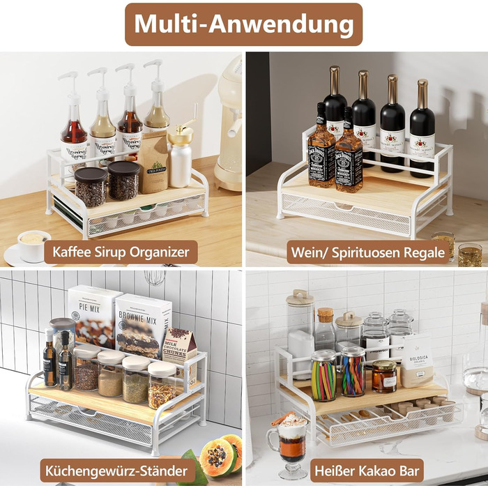 Трирівневий органайзер для капсул кави Dolce Gusto/Nespresso/Cafissimo з шухлядою (35 капсул)