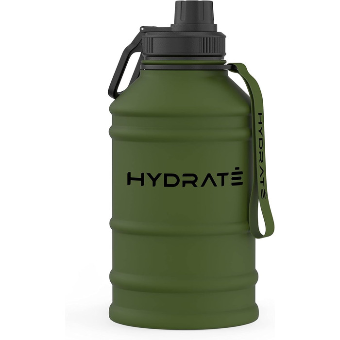 Пляшка для пиття HYDRATE 2,2 л з нержавіючої сталі - без вмісту BPA, герметична, тренажерний зал