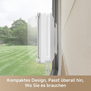 Робот для миття вікон MOVA N1, компактний, система подвійного розпилення, 8000 Па, безпечний, інтелектуальна навігація, повне покриття, все в одному