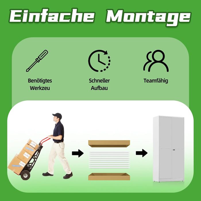 Металевий шафа-сейф для документів з полицями, 90x80x40 см, білий