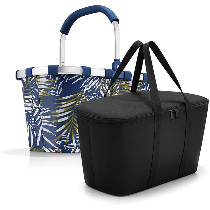 Дорожня сумка, набір з сумки-перенесення BK сумка-холодильник UH, BKUH, кошик для покупок з відповідною сумкою-холодильником, (Jungle Space Blue Black)