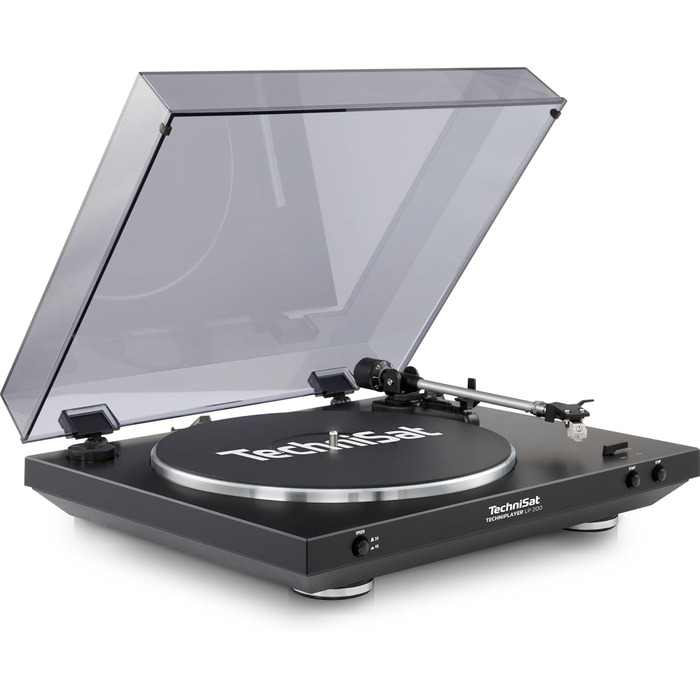 Програвач вінілу TechniSat TECHNIPLAYER LP 200 з USB, автоматичний, 33/45 об/хв, алюмінієвий диск, чорний
