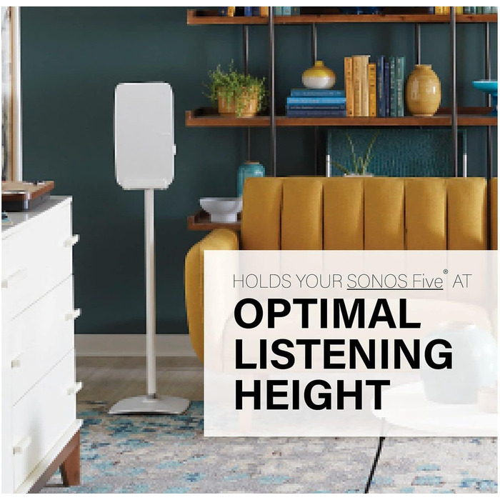 Підставка для акустики Sonos Five та Play:5 SANUS WSS52-B2 (біла)