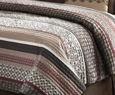 Ковдра Madison Park Jacquard Luxe Design, оверсайз King, Princeton Red, набір з 5 предметів