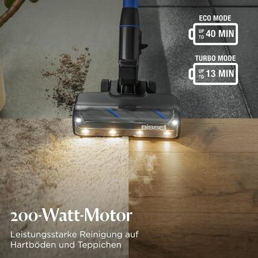 Акумуляторний пилосос Bissell PowerClean FurGuard для шерсті тварин з HEPA-фільтром, 2500 mAh, 50 хв роботи