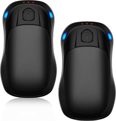 Електричний грієчка для рук, перезаряджуваний, USB, 2 шт. (чорний)