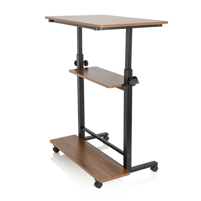 Робочий стіл / Комп'ютерний стіл СТАНЦІЯ II 50 x 80 см чорний / горіх hjh OFFICE